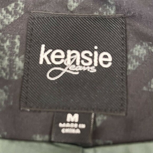 Kensie Jeans Quilted Vest Womens Medium Green Black Pockets - Picture 8 of 10